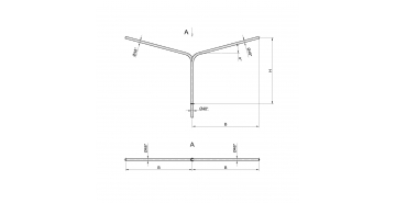 Консольный кронштейн двухрожковый К4-1,5-1,5-1-1