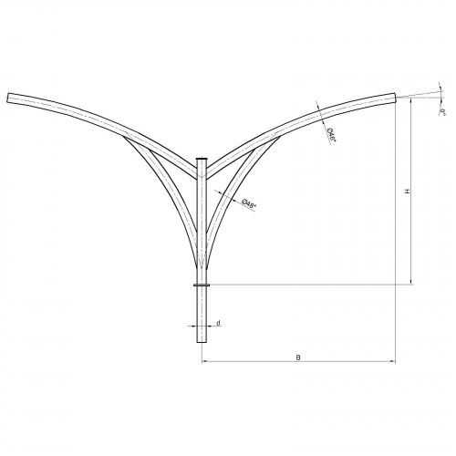 Консольный кронштейн двухрожковый К79-1,0-1,0-1-1