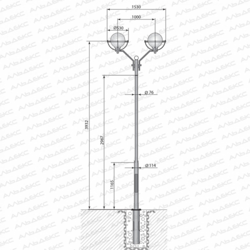 Бол-1-5,1 декоративная опора