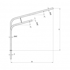 Консольный кронштейн двухрожковый К9-1,5-1,5-1-1